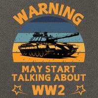 Warning May Start Talking About Ww2 Cotton Canvas Backpack