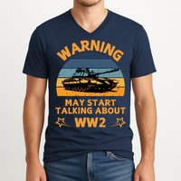 Warning May Start Talking About Ww2 V-Neck T-Shirt