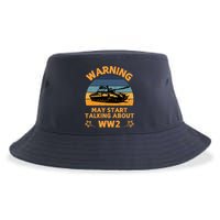 Warning May Start Talking About Ww2 Sustainable Bucket Hat