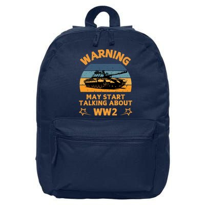Warning May Start Talking About Ww2 16 in Basic Backpack