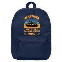 Warning May Start Talking About Ww2 16 in Basic Backpack