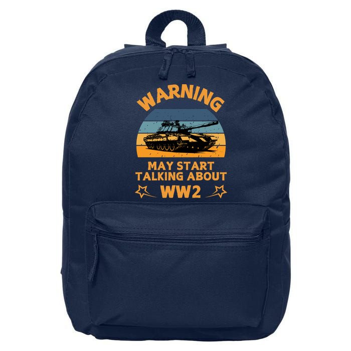 Warning May Start Talking About Ww2 16 in Basic Backpack