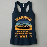 Warning May Start Talking About Ww2 Womens Tank Top