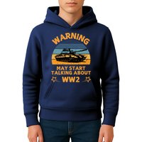 Warning May Start Talking About Ww2 Kids Hoodie