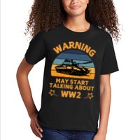 Warning May Start Talking About Ww2 Kids T-Shirt