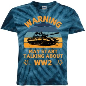 Warning May Start Talking About Ww2 Kids Tie-Dye T-Shirt