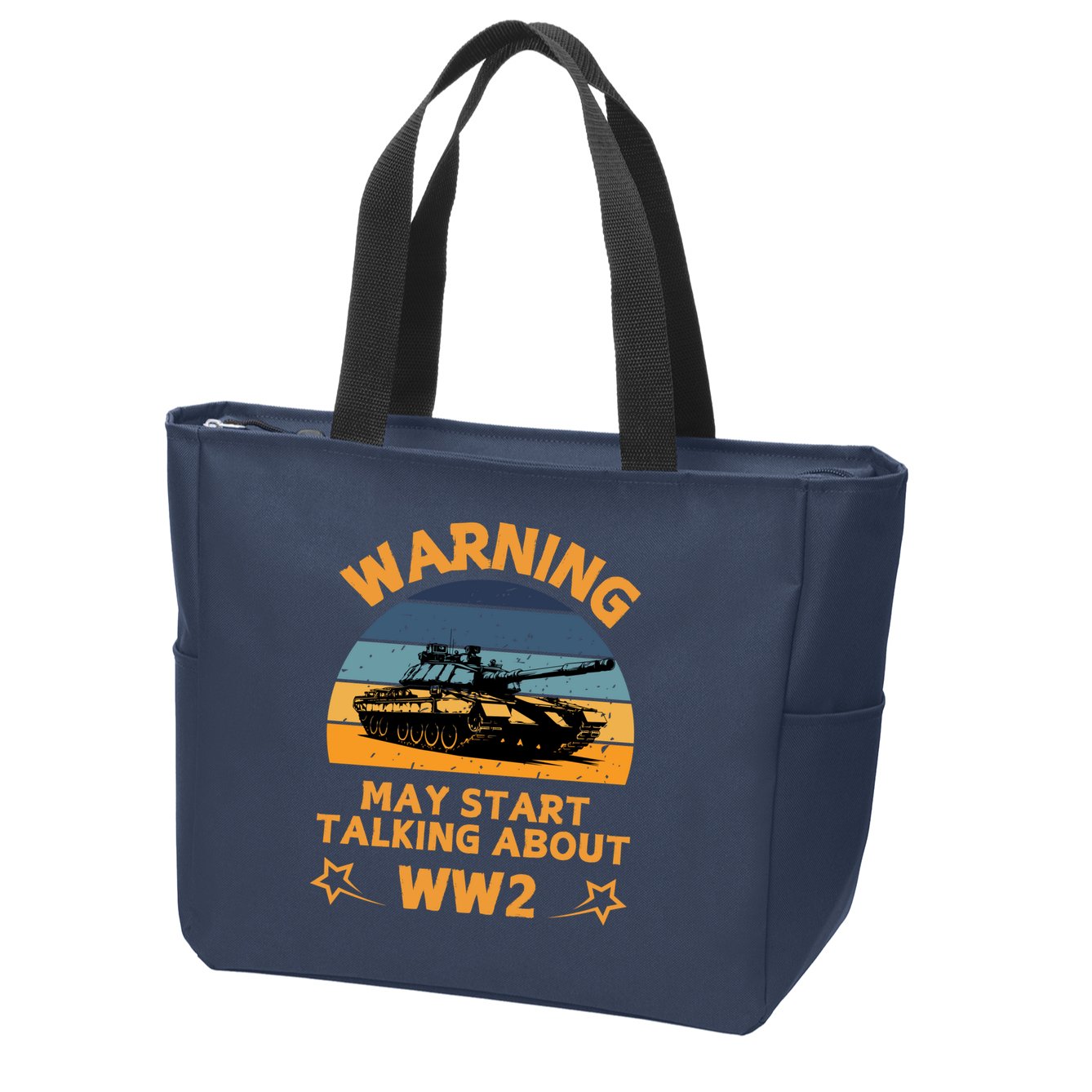 Warning May Start Talking About Ww2 Zip Tote Bag