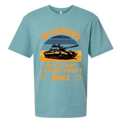 Warning May Start Talking About Ww2 Sueded Cloud Jersey T-Shirt