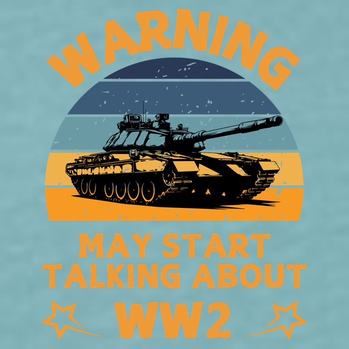 Warning May Start Talking About Ww2 Sueded Cloud Jersey T-Shirt