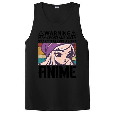 Warning May Spontaneously Talk About Anime Funny Anime Girl Anime Quotes PosiCharge Competitor Tank