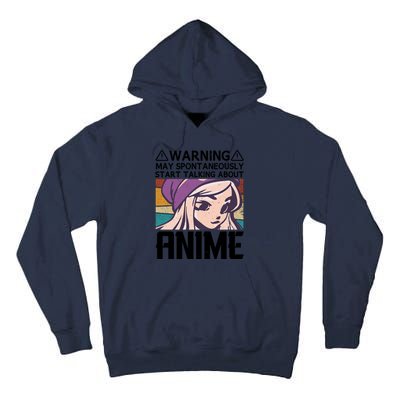 Warning May Spontaneously Talk About Anime Funny Anime Girl Anime Quotes Tall Hoodie