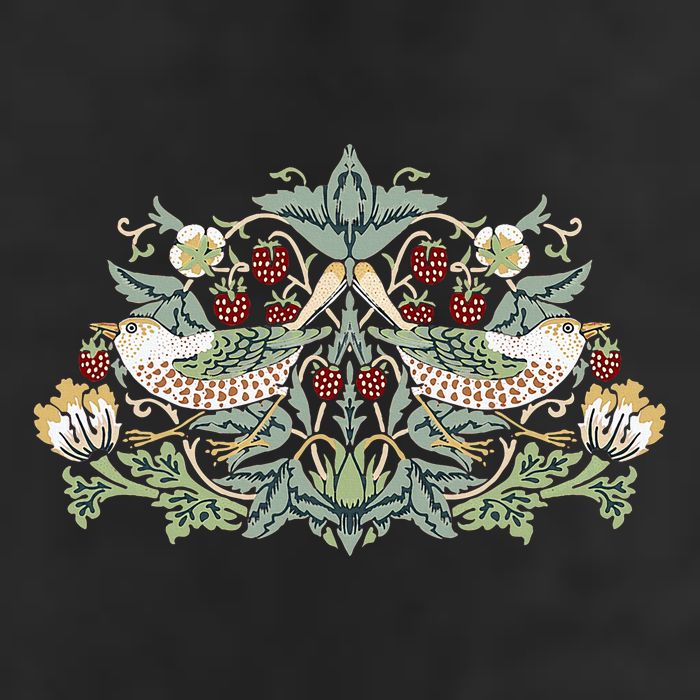 William Morris Strawberry Thief Bird Cool Comfort Performance Bucket Hat