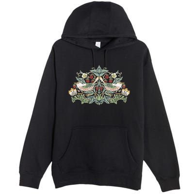 William Morris Strawberry Thief Bird Premium Pullover Hoodie
