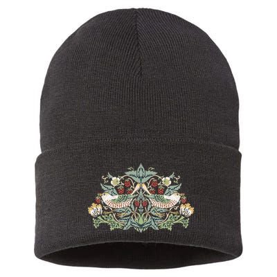 William Morris Strawberry Thief Bird Sustainable Knit Beanie