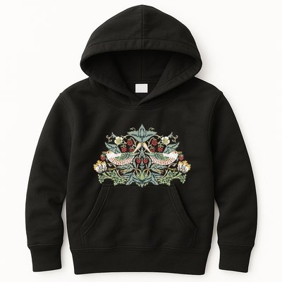 William Morris Strawberry Thief Bird Kids Hoodie