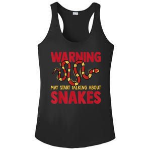 Warning May Start Talking About Snakes Reptile Serpent Ladies PosiCharge Competitor Racerback Tank