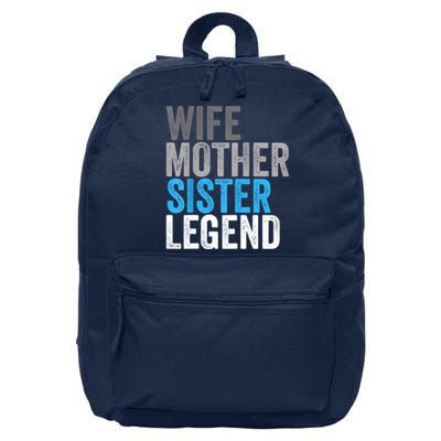 Wife Mother Sister Legend Best Mom Mama Mothers Day 16 in Basic Backpack