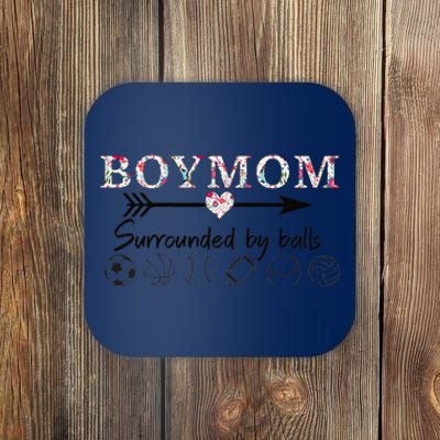 Womens Mom Surrounded By Balls Gift For Women Mother's Day Cute Coaster