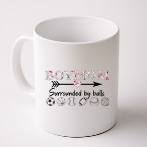 Womens Mom Surrounded By Balls Gift For Women Mother's Day Cute Coffee Mug