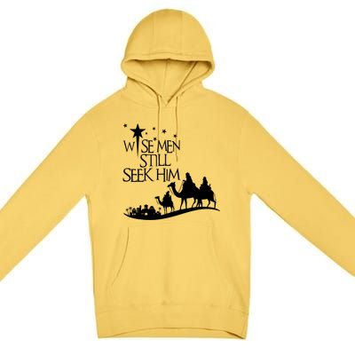 Wise Man Still Seek Him Christian Christmas Jesus Design Premium Pullover Hoodie