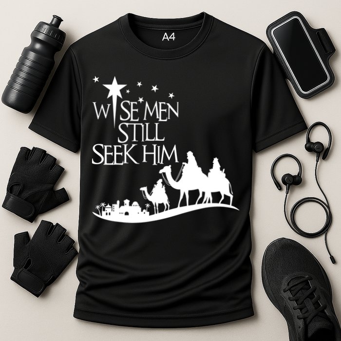 Wise Man Still Seek Him Christian Christmas Jesus Design Cooling Performance Crew T-Shirt