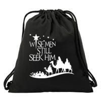 Wise Man Still Seek Him Christian Christmas Jesus Design Drawstring Bag