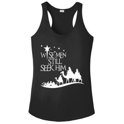 Wise Man Still Seek Him Christian Christmas Jesus Design Ladies PosiCharge Competitor Racerback Tank