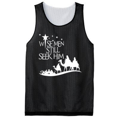 Wise Man Still Seek Him Christian Christmas Jesus Design Mesh Reversible Basketball Jersey Tank