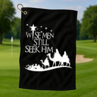 Wise Man Still Seek Him Christian Christmas Jesus Design Golf Towel