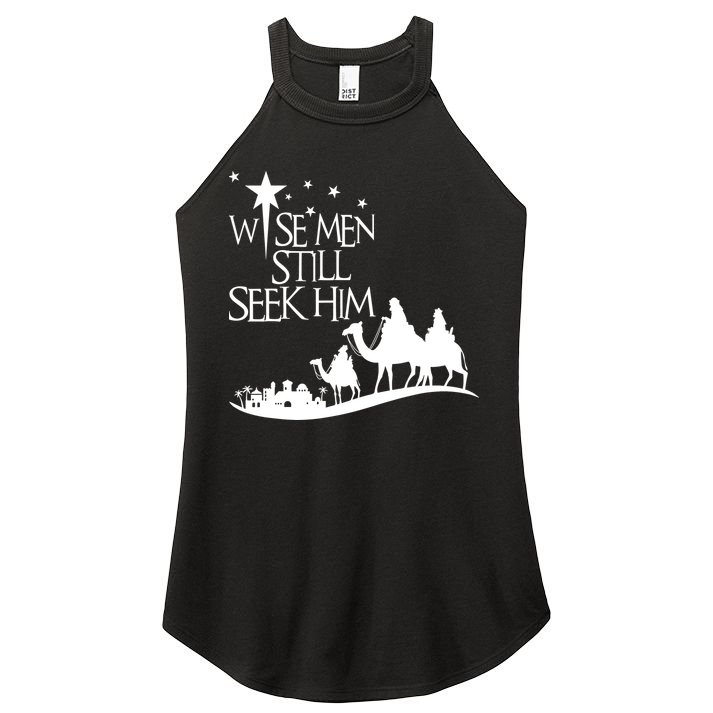 Wise Man Still Seek Him Christian Christmas Jesus Design Women's Perfect Tri Rocker Tank