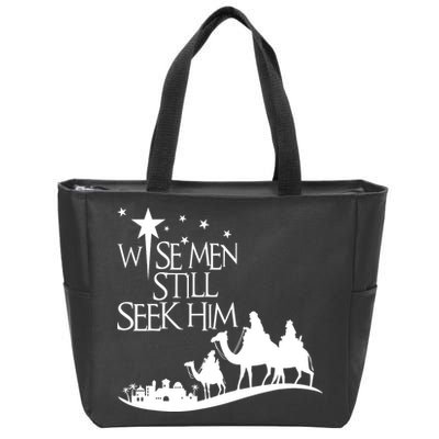 Wise Man Still Seek Him Christian Christmas Jesus Design Zip Tote Bag