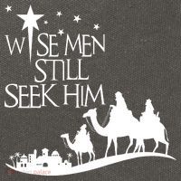 Wise Man Still Seek Him Christian Christmas Jesus Design Cotton Canvas Backpack