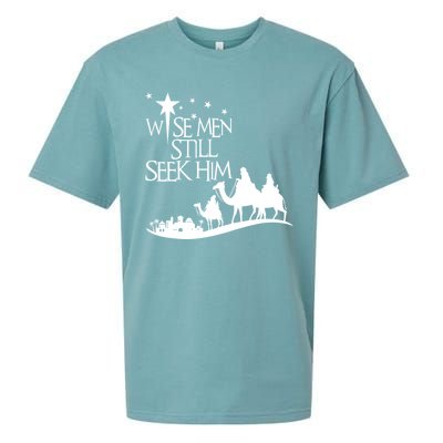 Wise Man Still Seek Him Christian Christmas Jesus Design Sueded Cloud Jersey T-Shirt