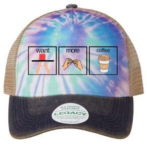 Want More Special Coffee Education Teacher Aac Sped Bcba Slp Legacy Tie Dye Trucker Hat