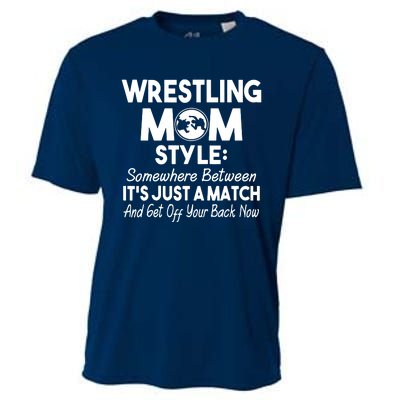 Wrestling Mom Style Funny Gift For Mom Cooling Performance Crew T-Shirt