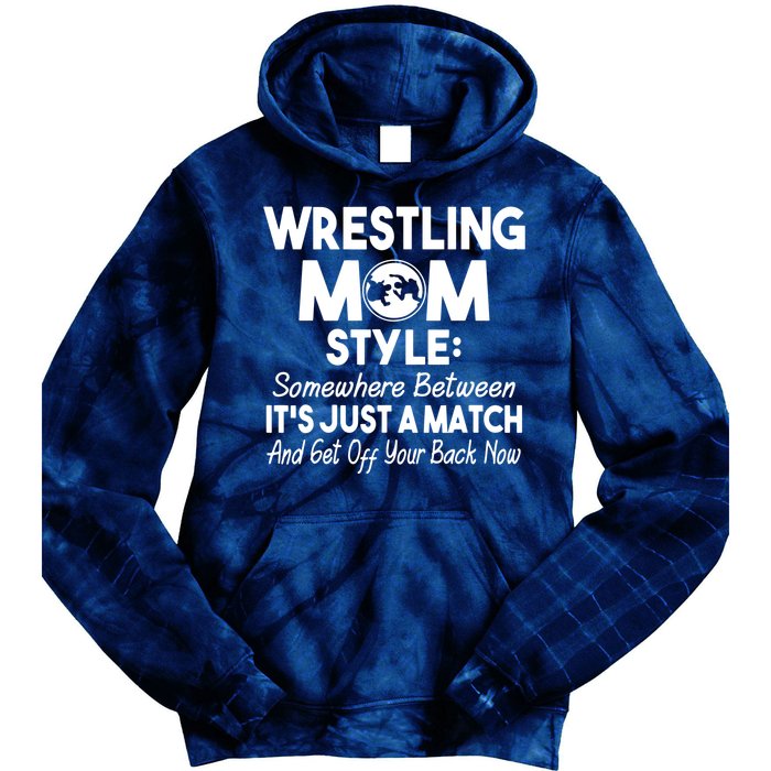 Wrestling Mom Style Funny Gift For Mom Tie Dye Hoodie