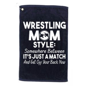 Wrestling Mom Style Funny Gift For Mom Platinum Collection Golf Towel