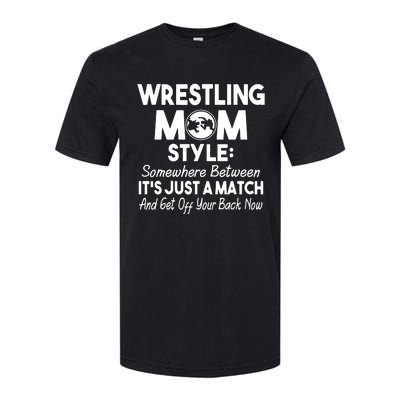 Wrestling Mom Style Funny Gift For Mom Softstyle® CVC T-Shirt