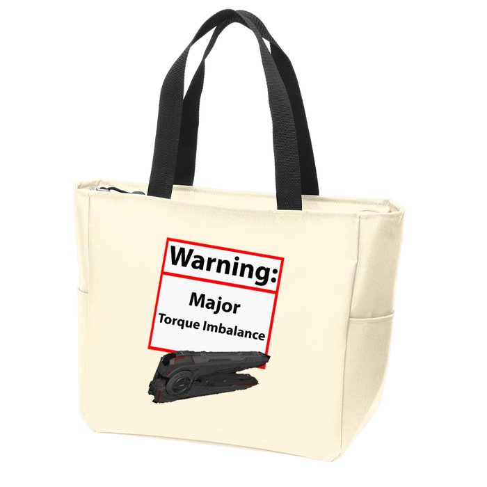 Warning Major Torque Imbalance Zip Tote Bag