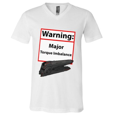 Warning Major Torque Imbalance V-Neck T-Shirt