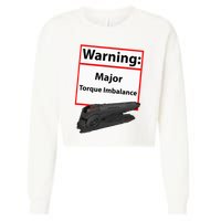Warning Major Torque Imbalance Cropped Pullover Crew
