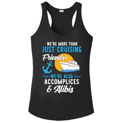 Were More Than Just Cruising Friends Funny Vacation Summer Ladies PosiCharge Competitor Racerback Tank