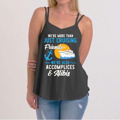 Were More Than Just Cruising Friends Funny Vacation Summer Women's Strappy Tank