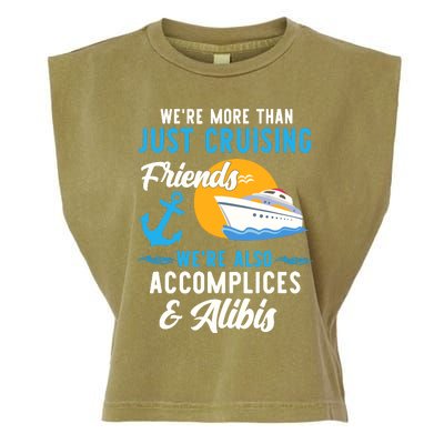 Were More Than Just Cruising Friends Funny Vacation Summer Garment-Dyed Women's Muscle Tee