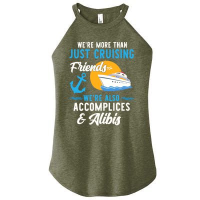 Were More Than Just Cruising Friends Funny Vacation Summer Women's Perfect Tri Rocker Tank