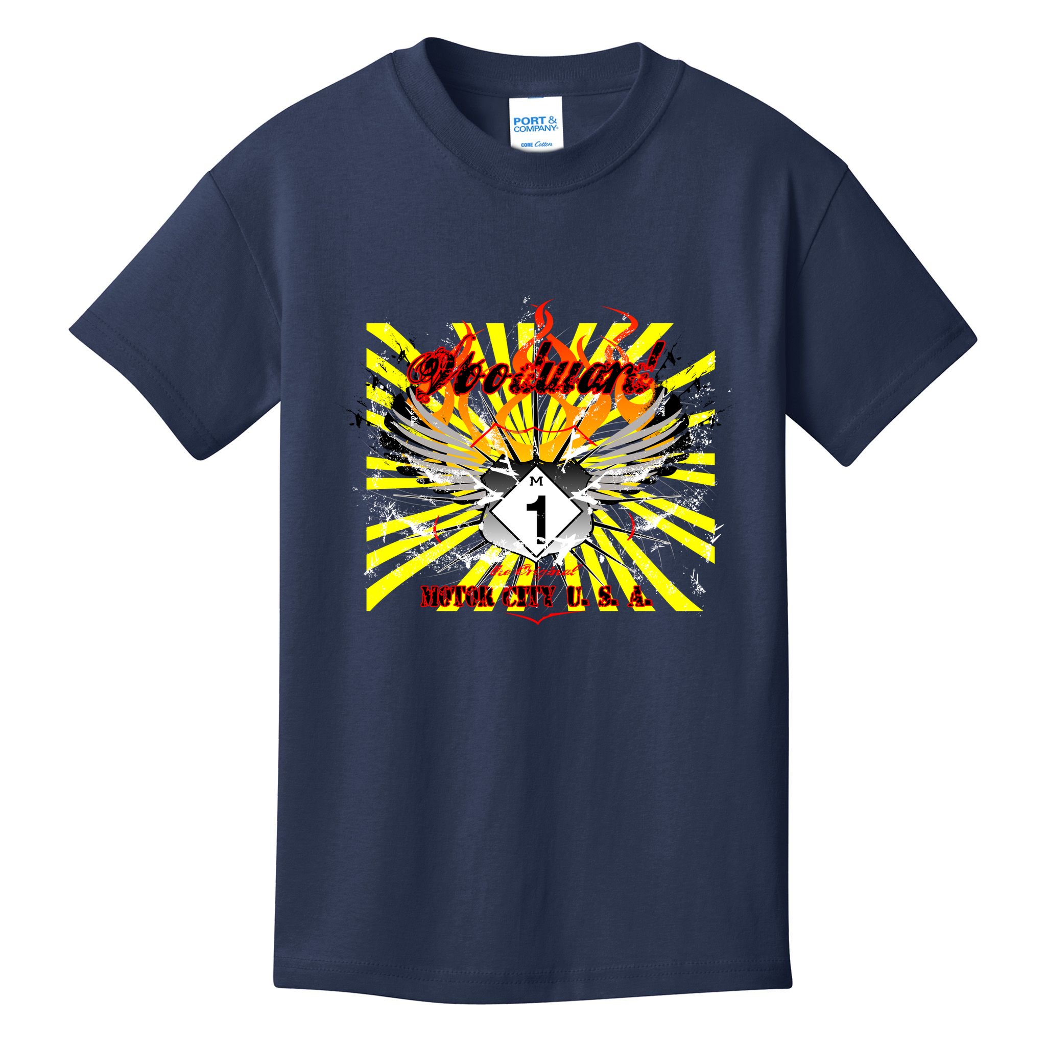 Woodward M1 The Original Motor City USA Kids T-Shirt