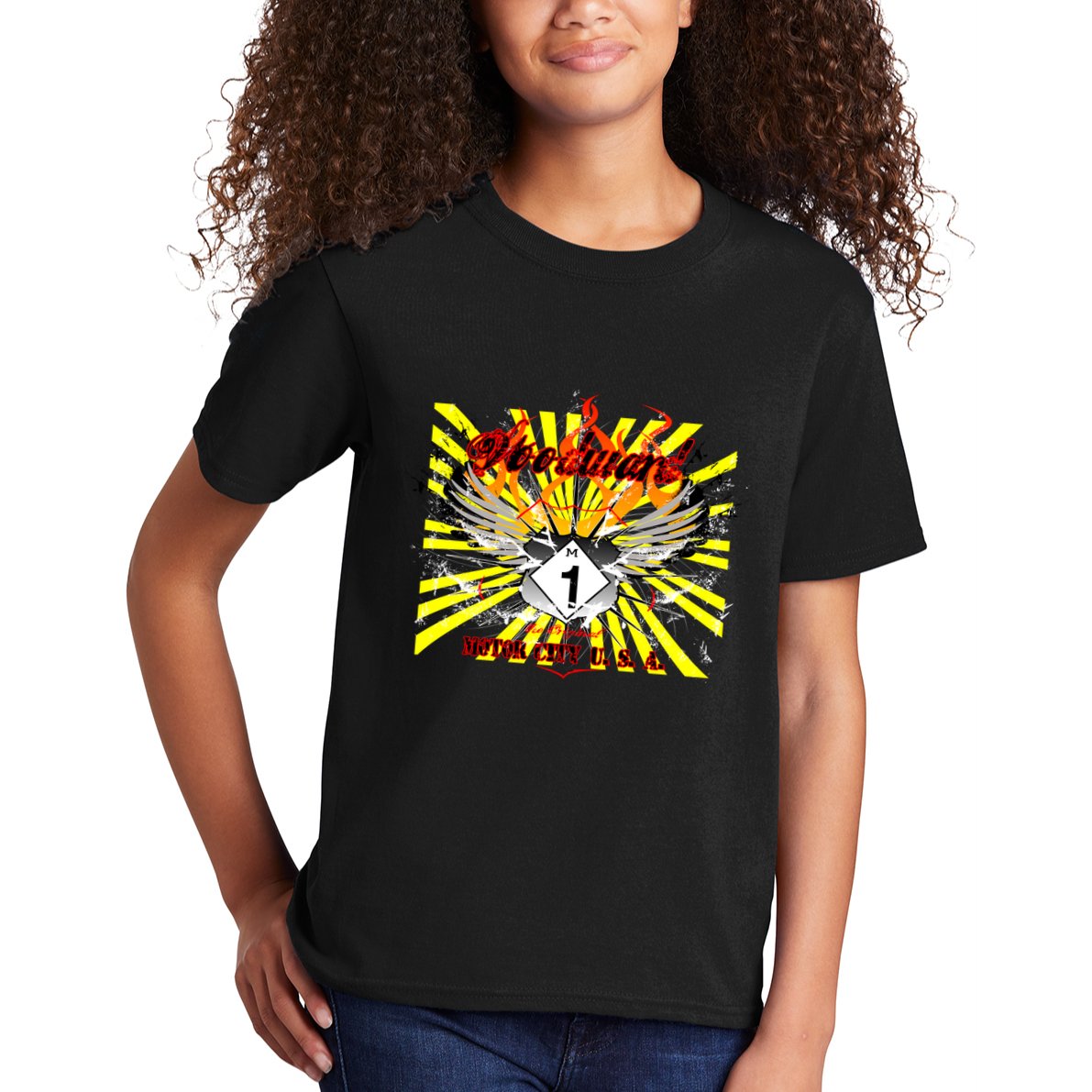Woodward M1 The Original Motor City USA Kids T-Shirt