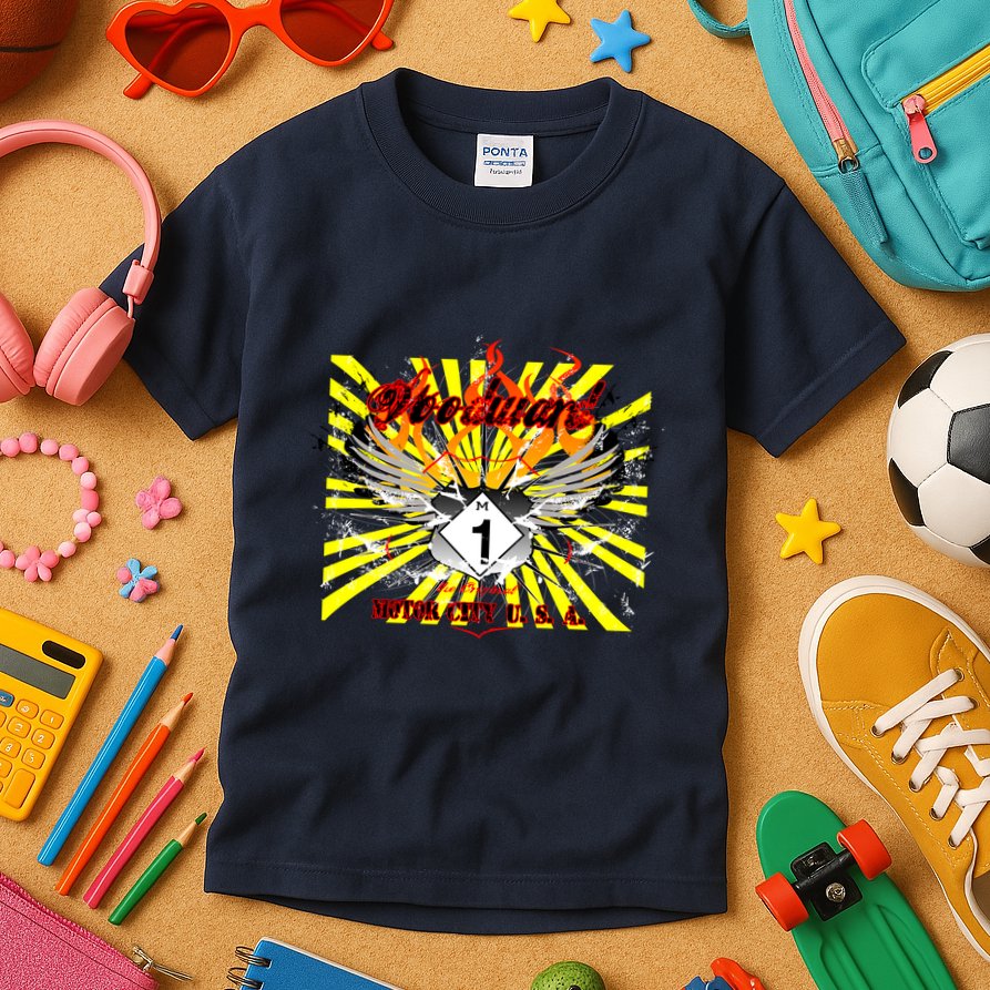 Woodward M1 The Original Motor City USA Kids T-Shirt