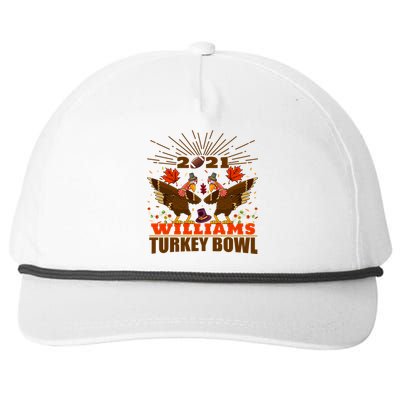 Williams Matching Thanksgiving Outfits Dabbing Turkey Bowl Cool Gift Snapback Five-Panel Rope Hat