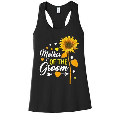 Wedding Matching Tee Mother of the Groom Sister Of The Groom Women's Racerback Tank